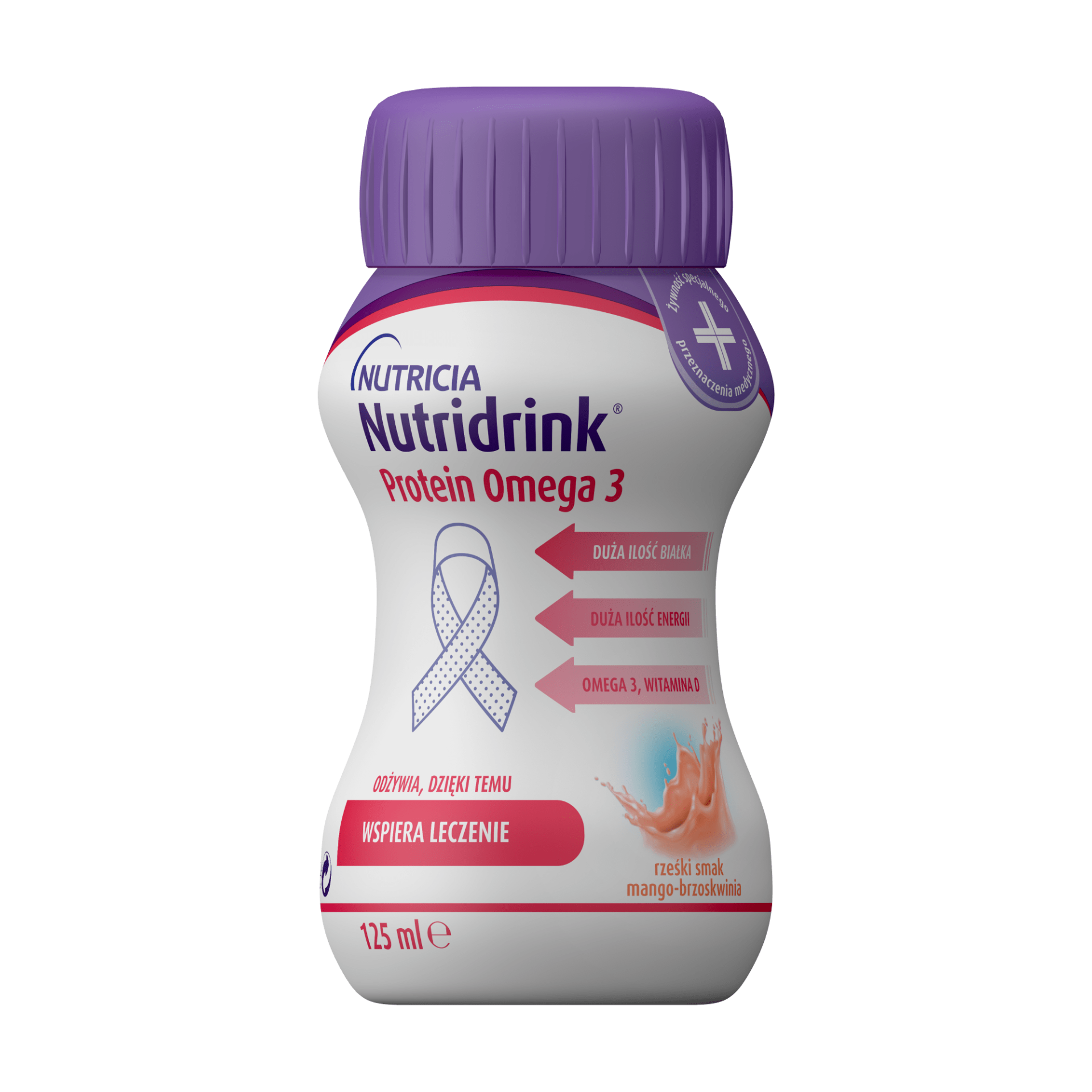 Nutridrink Protein Omega 3 o smaku mango-brzoskwinia dostępny w Cefarm