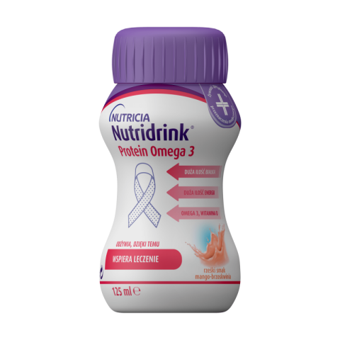 Nutridrink Protein Omega 3 o smaku mango-brzoskwinia dostępny w Cefarm