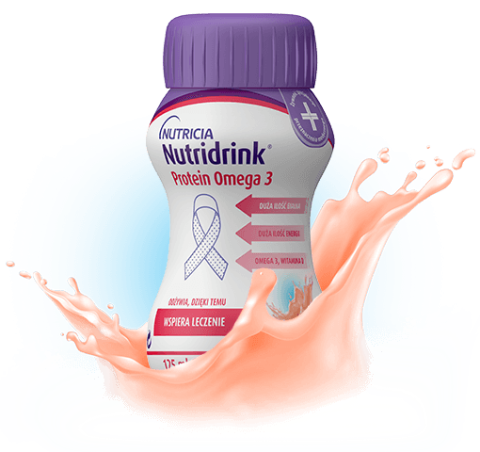 Nutridrink Protein Omega 3 smak mango-brzoskwinia dostępny w aptekach Cefarm